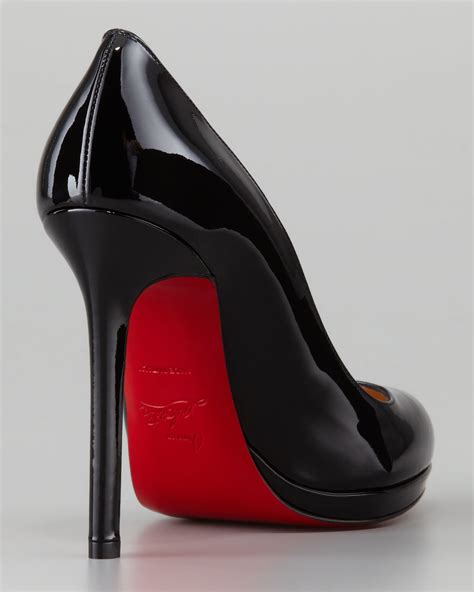 high heel shoes black with red soles|black heel with red bottom.